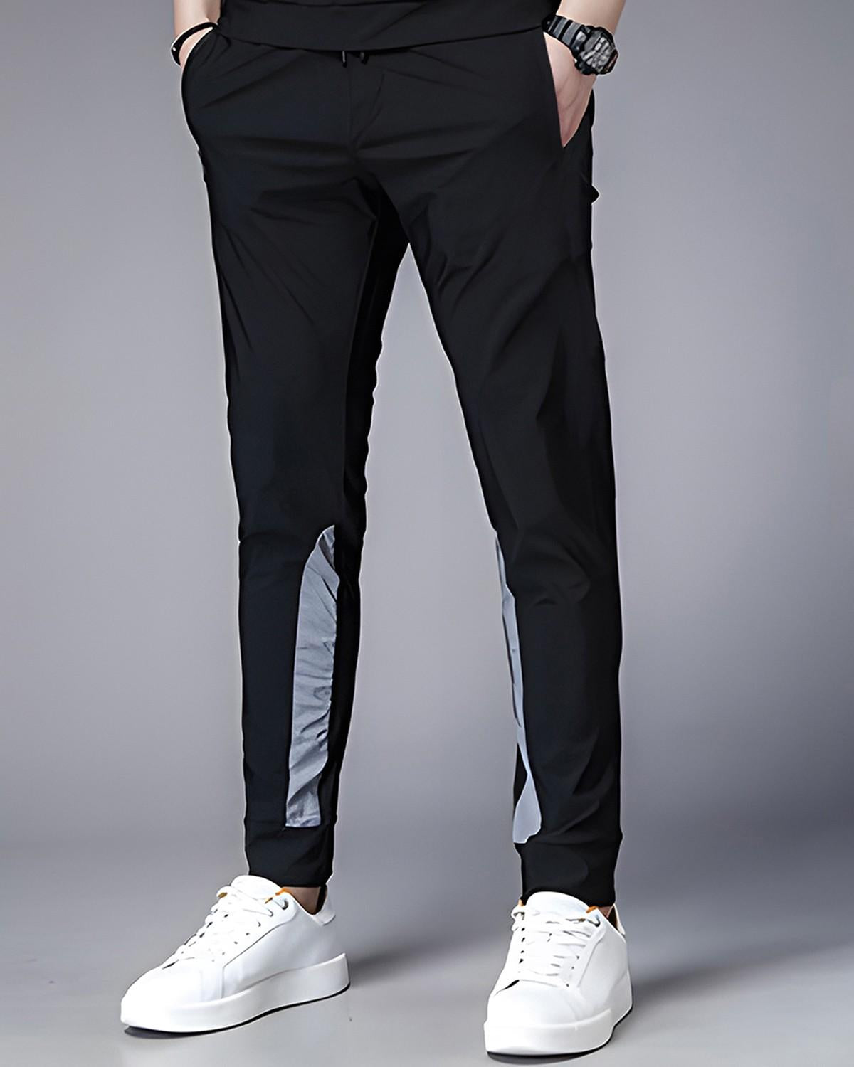 Tracksuit For Men Printed Half T-shirt & Black Printed Trackpant