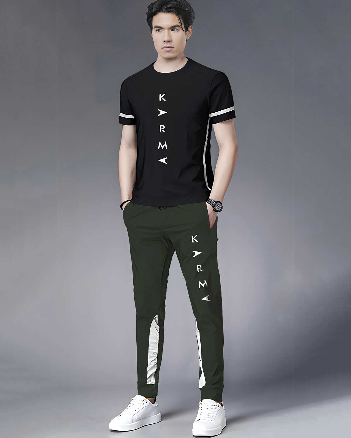 Out Fit Sets For Men Printed Tshirt & Printed Trackpants 21 Variants