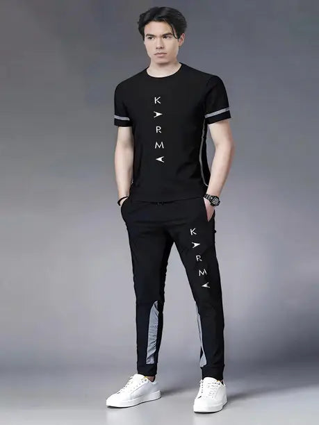 Out Fit Sets For Men Printed Tshirt & Printed Trackpants 21 Variants