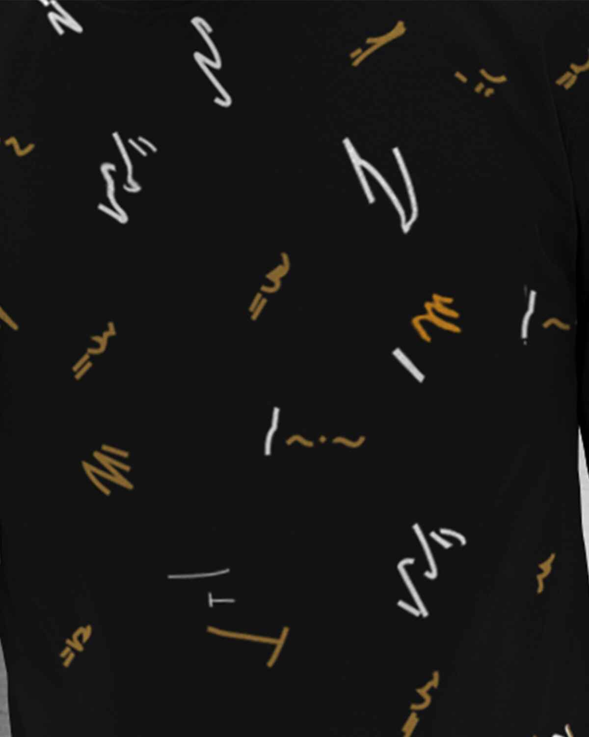 Boys Full Sleeve All Over Black Printed T-shirt