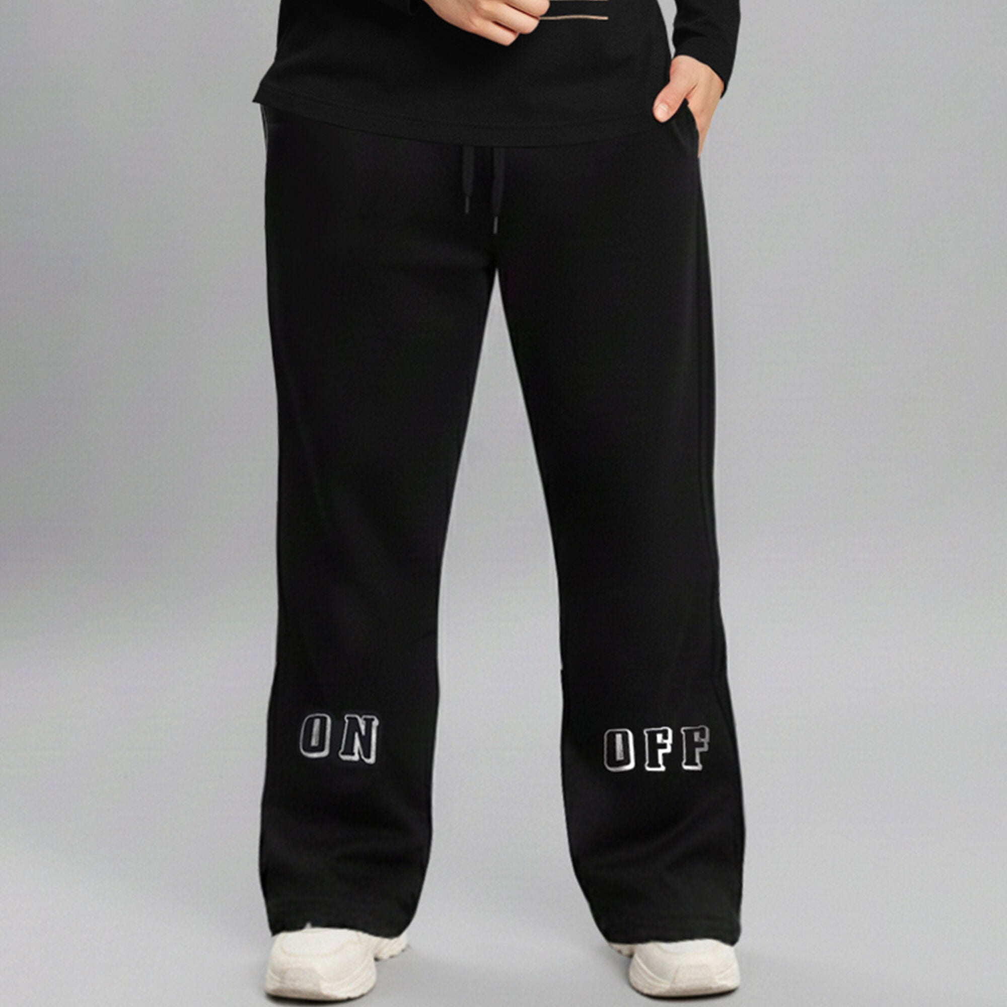Out Fit Set For Printed Black Tshirt & Black Trackpant