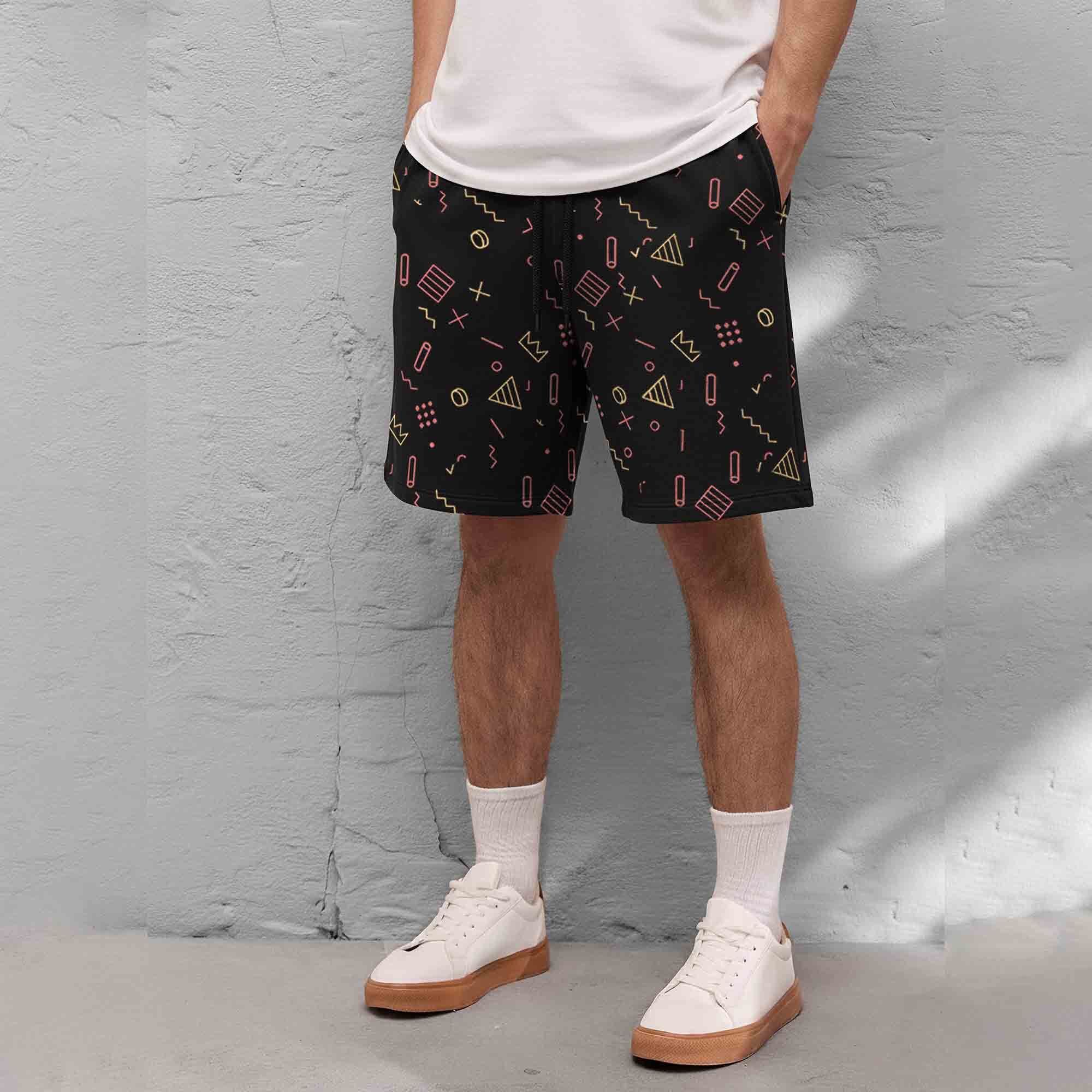 Men All Over Printed Short Black
