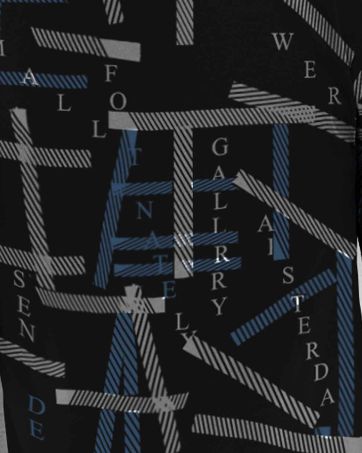 Boys Full Sleeve Black & White Printed T-shirt