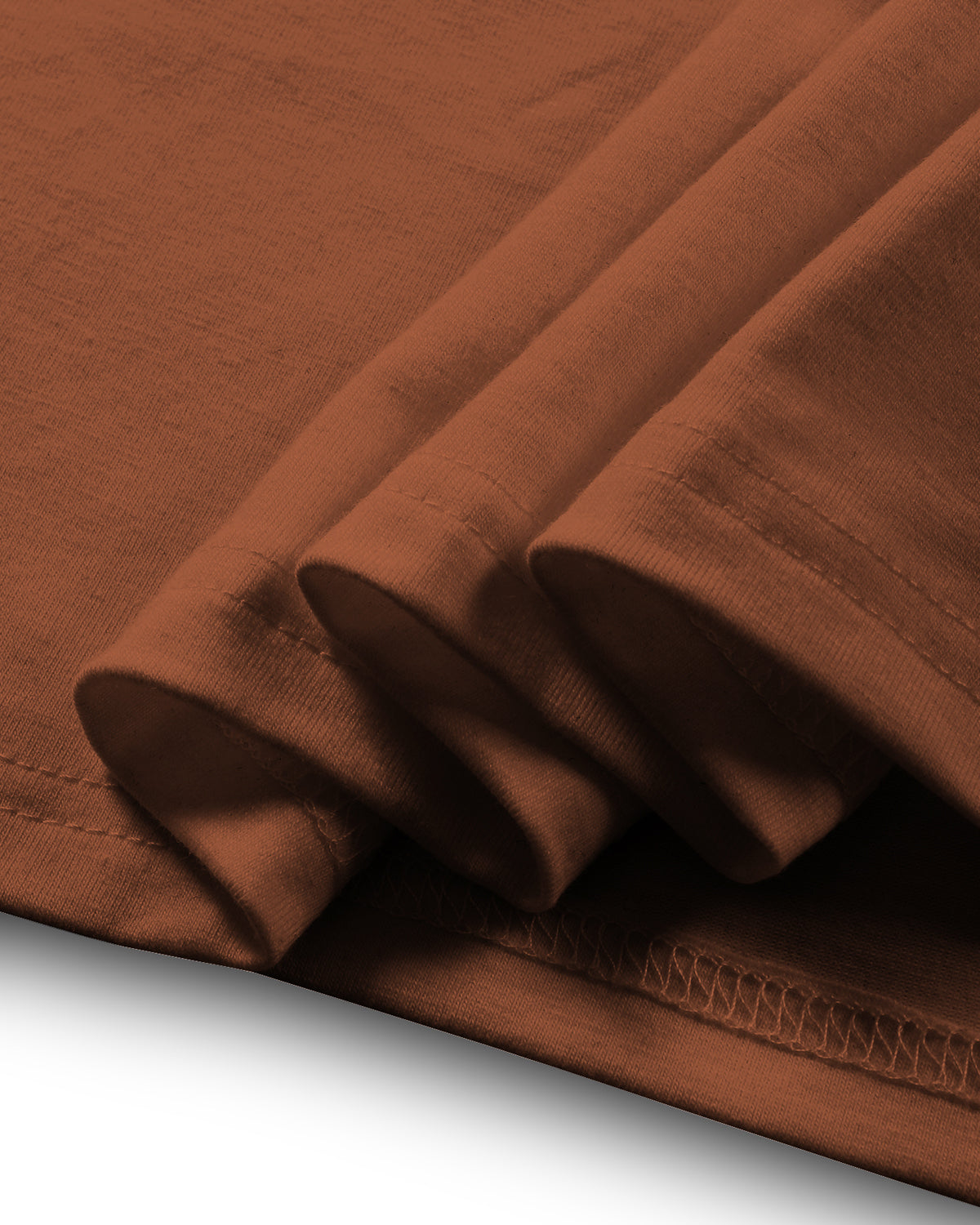 Men Brown Mandarin Collar Full Sleeve Zip Neck T-Shirt