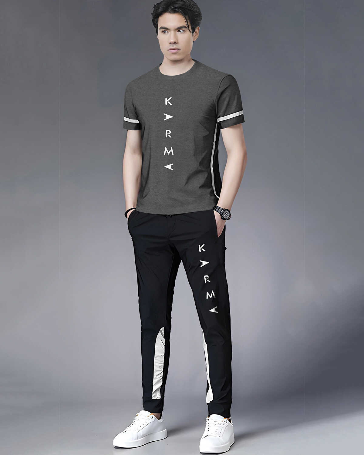 Out Fit Sets For Men Printed Tshirt & Printed Trackpants 21 Variants