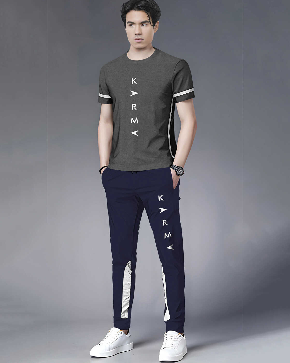 Out Fit Sets For Men Printed Tshirt & Printed Trackpants 21 Variants