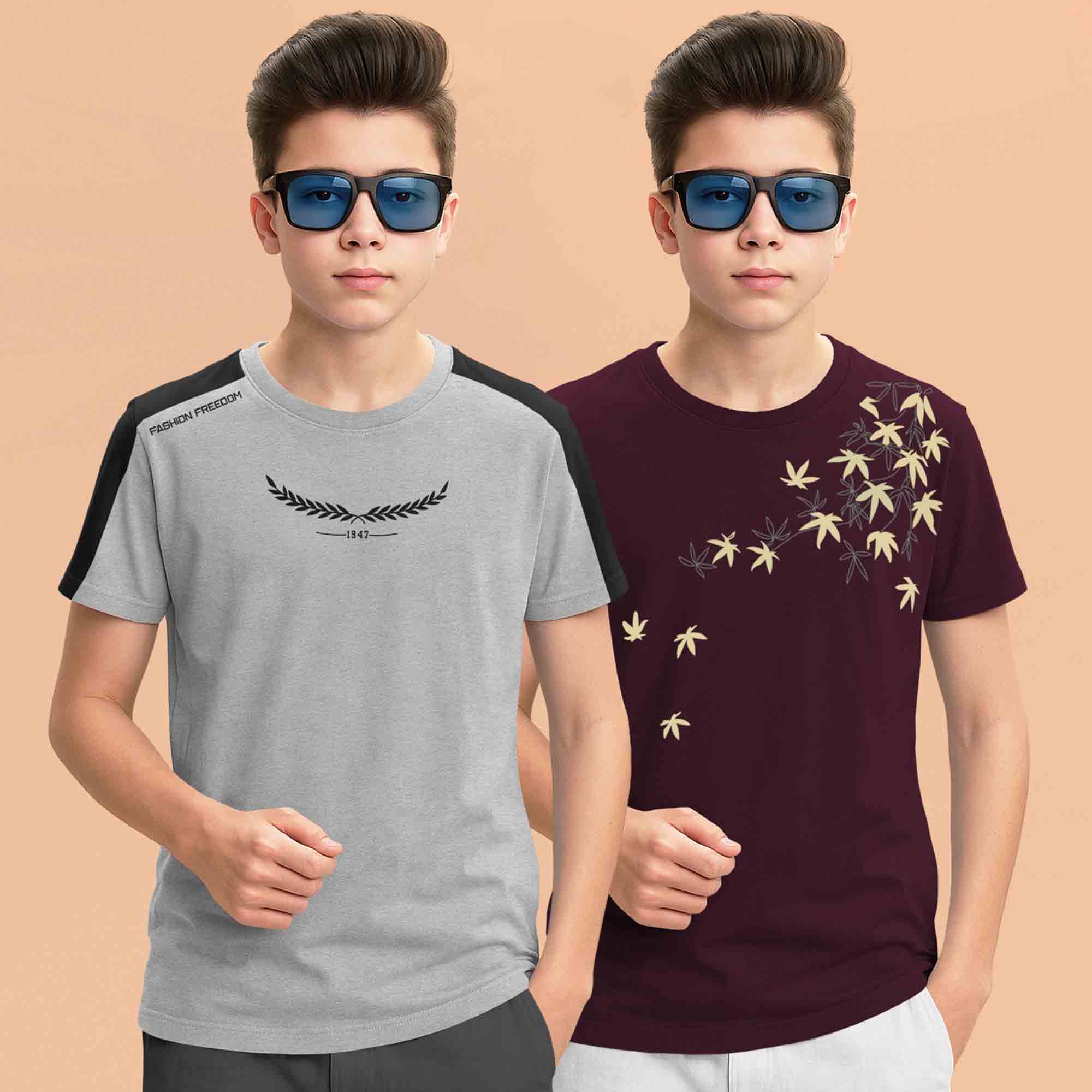 Boys Combo Pack Half Sleeve Printed Tshirts - 17 Variants