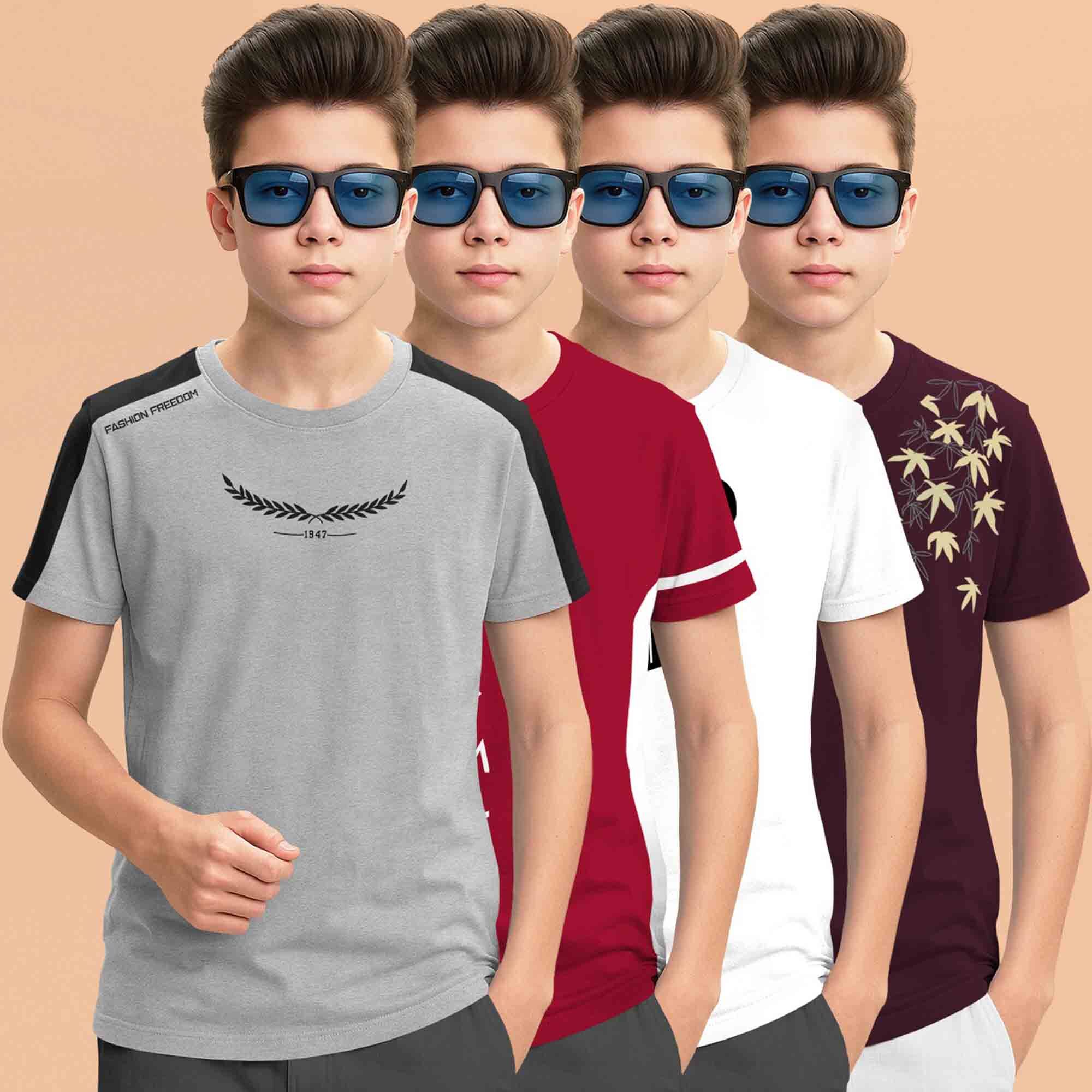 Boys Combo Pack Half Sleeve Printed Tshirts - 17 Variants