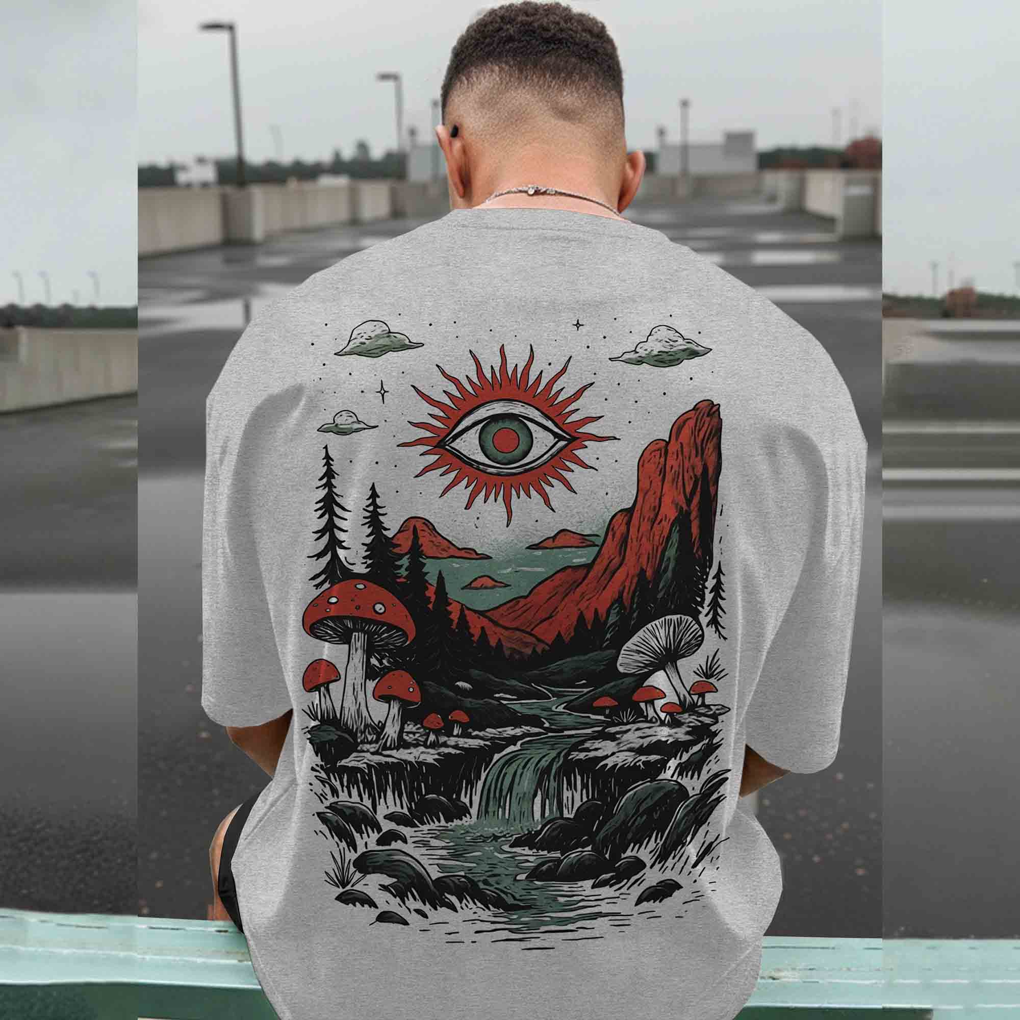 Anime Graphic Design Back Printed Oversized Tshirts