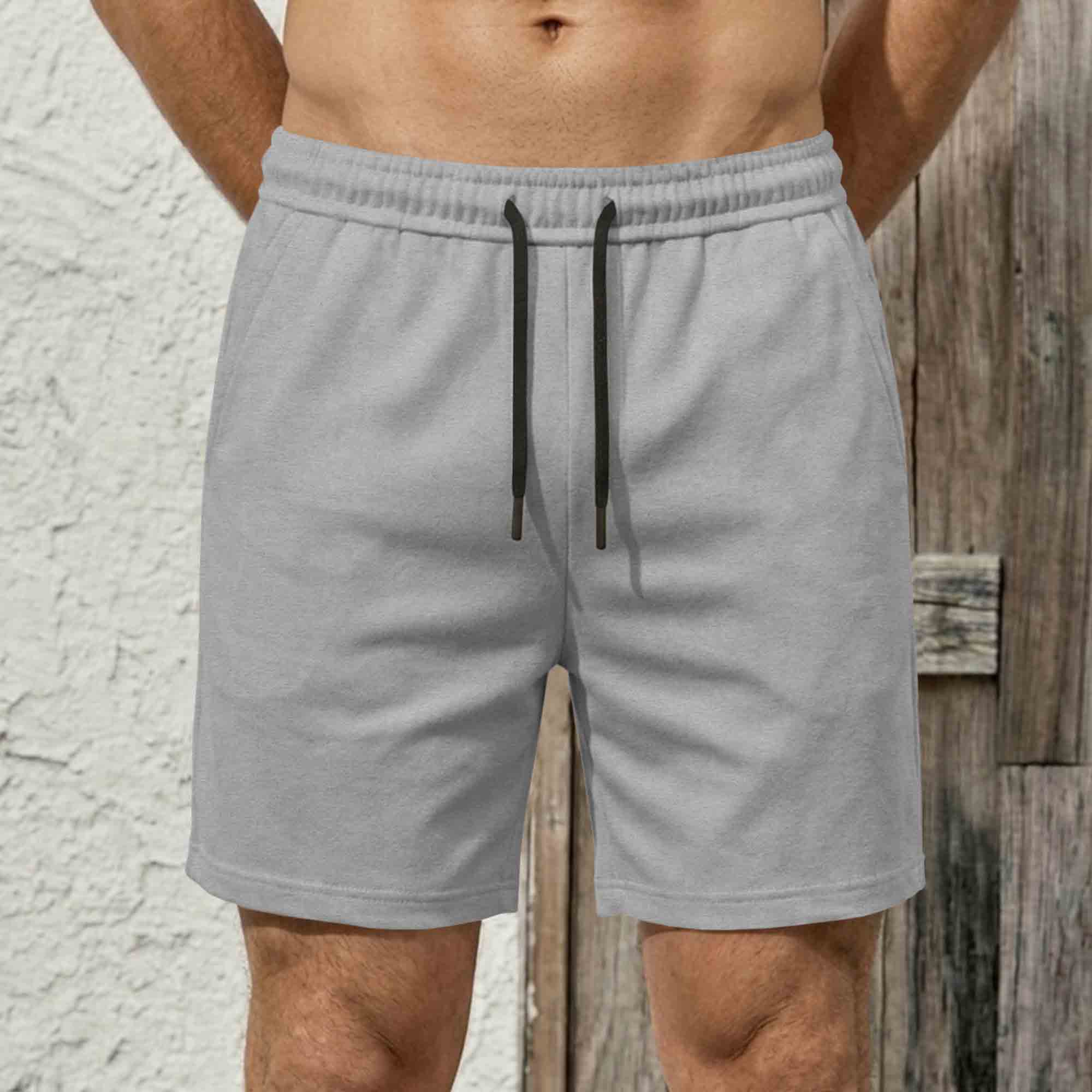 Mens Plain Cotton Blend Shorts