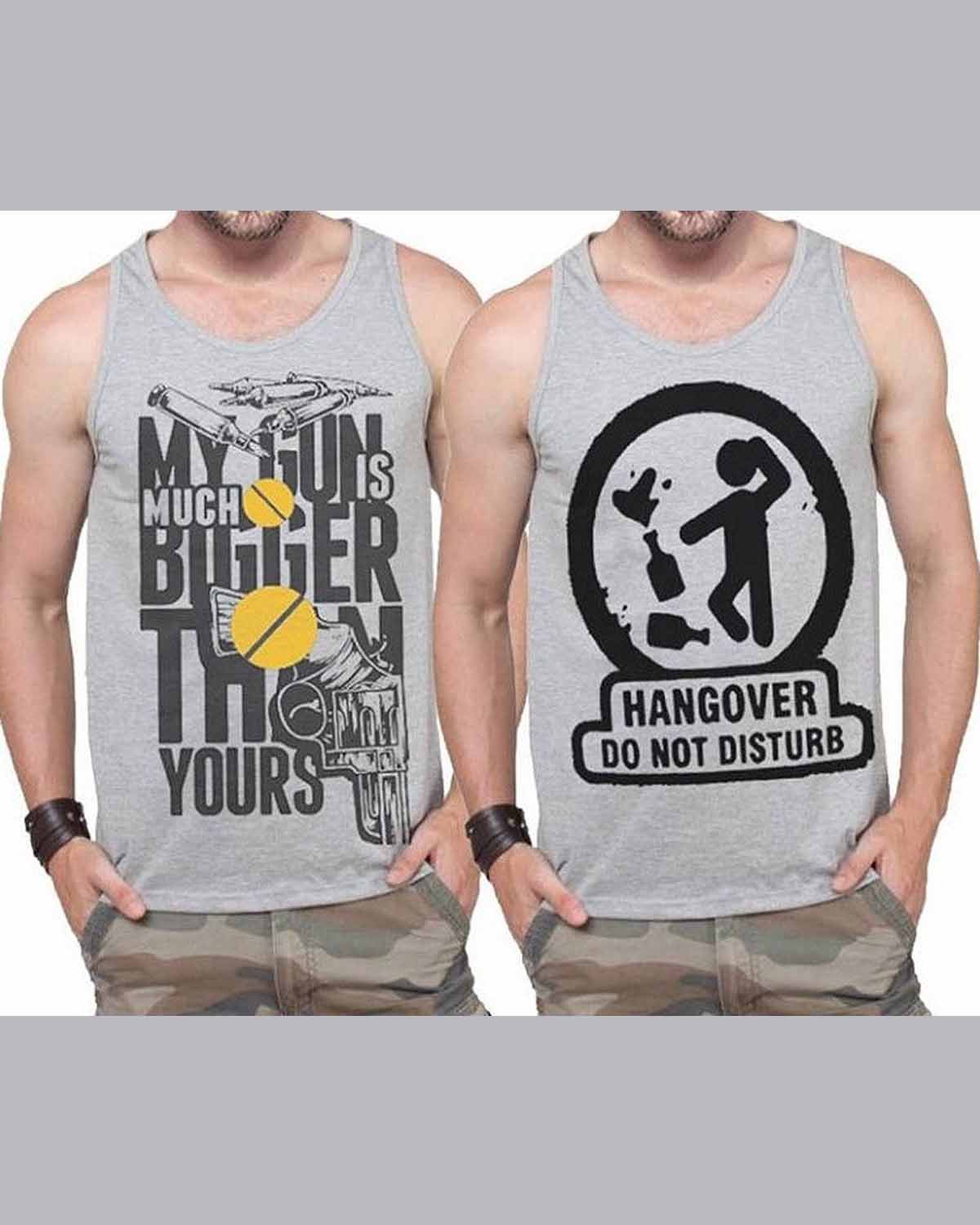 (Pack of 2) Men Printed Vests 13 Variants
