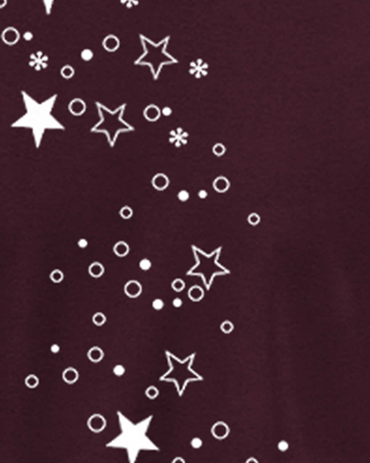Men Full Sleeve Star Printed Round Neck T-Shirt Maroon