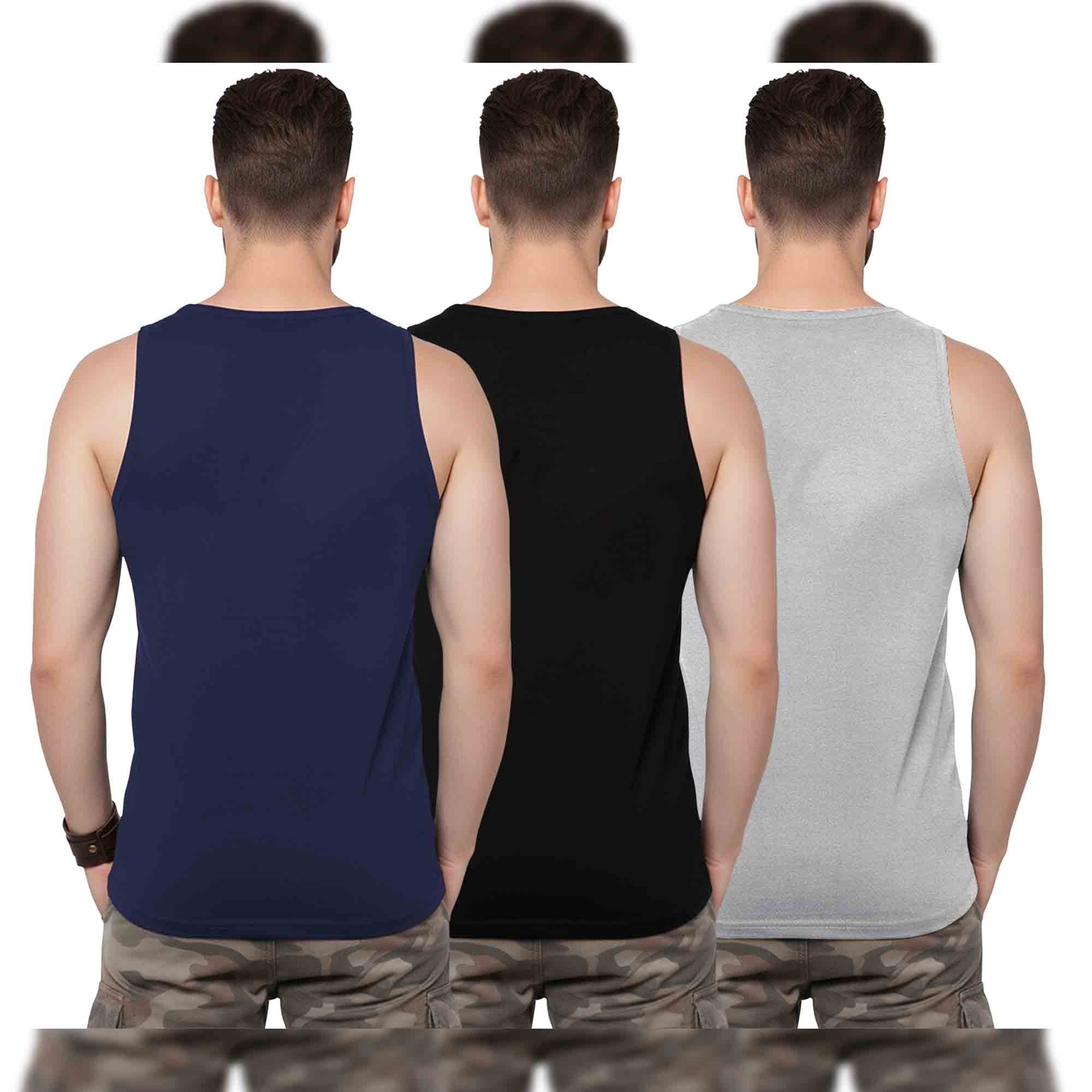 Mens Multicolor Printed Vest (Pack of 3)