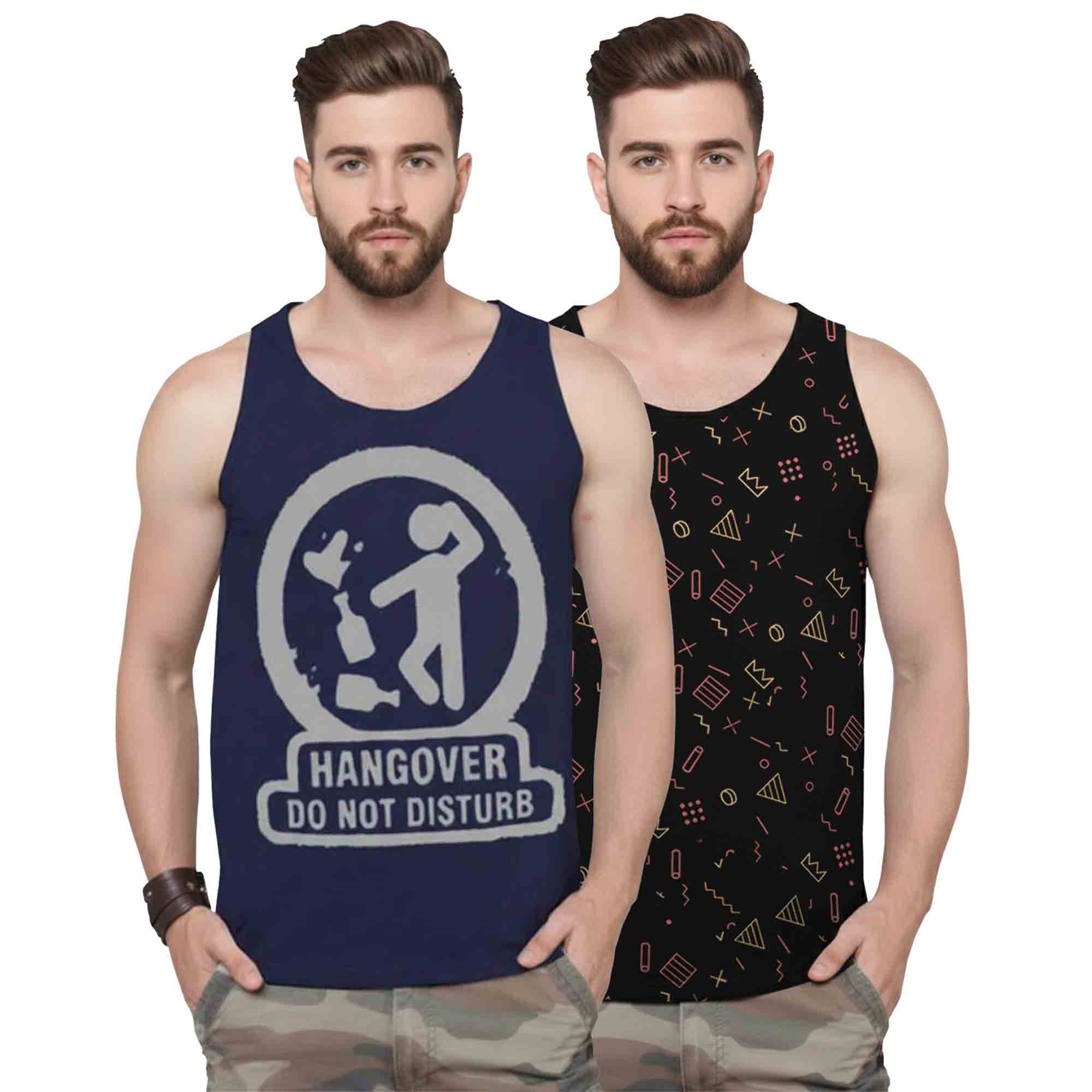 (Pack of 2) Men Printed Vests 13 Variants