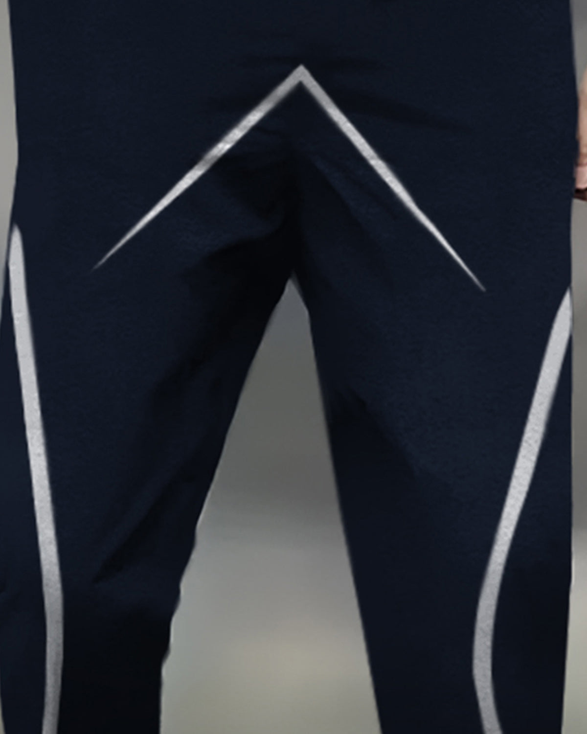 Mens Design Printed Navy Blue Trackpant