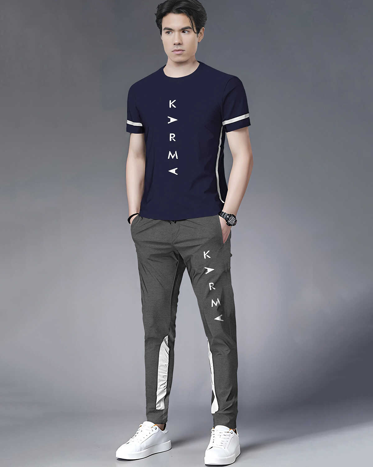 Out Fit Sets For Men Printed Tshirt & Printed Trackpants 21 Variants