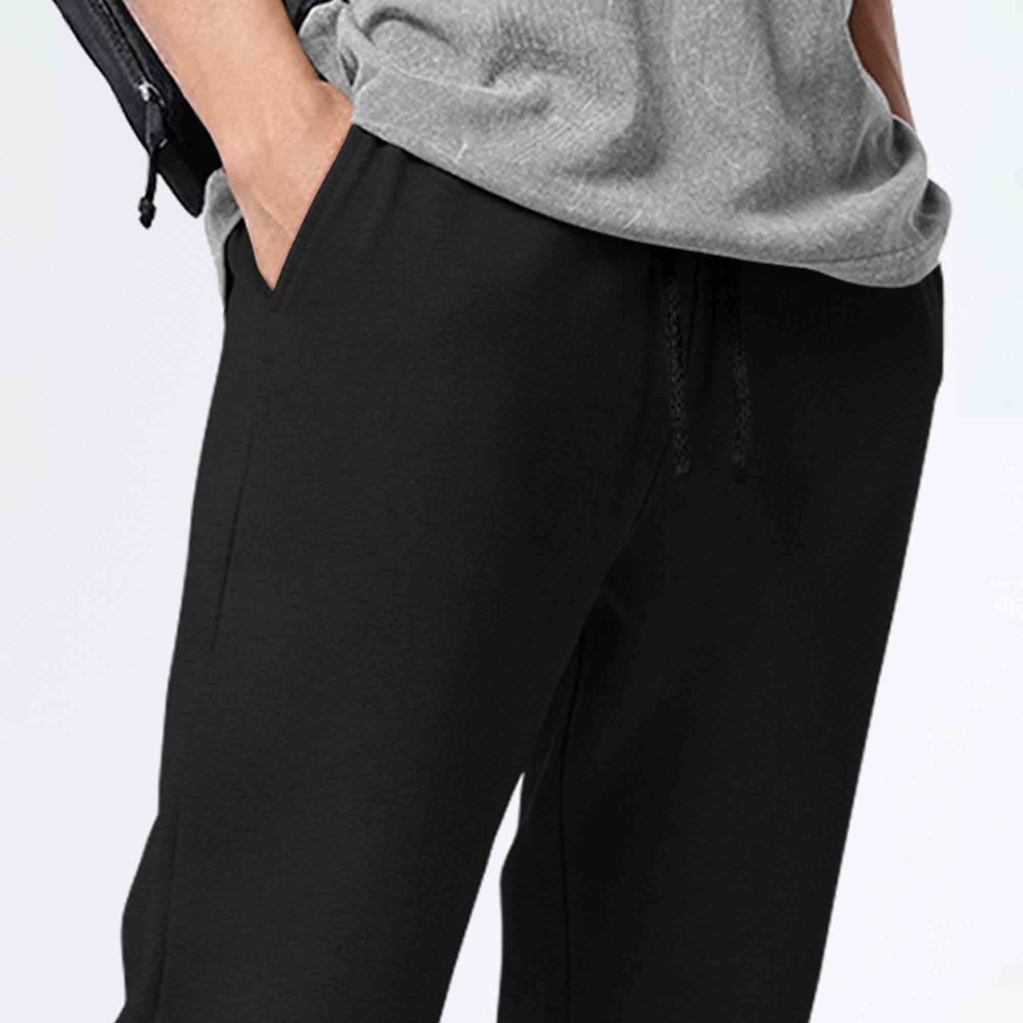 (Pack Of 2) Mens Cotton Blend Solid Olive & Black Joggers