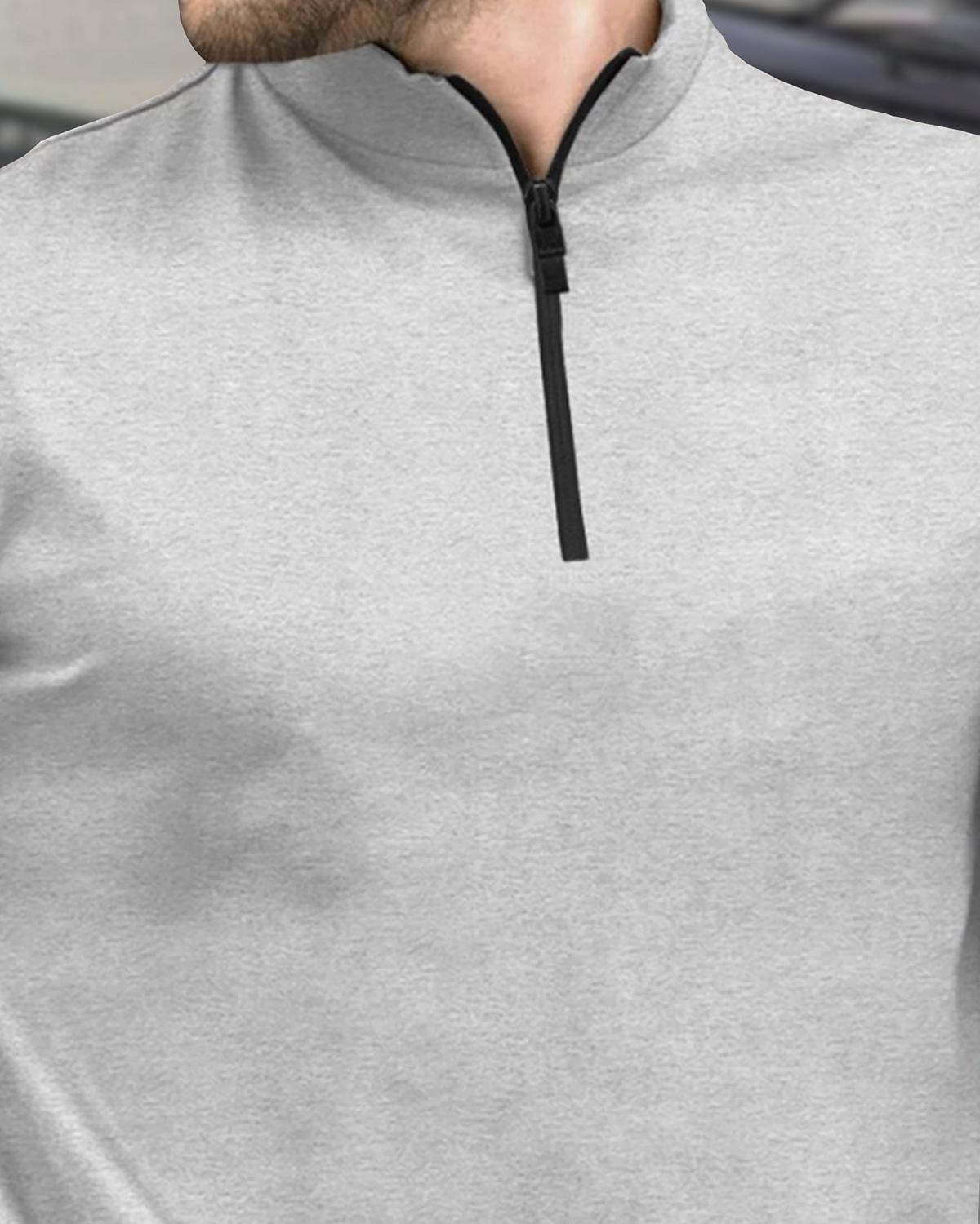 (Pack Of 2) Half Sleeve Men High Neck T-shirts / Navy & Grey