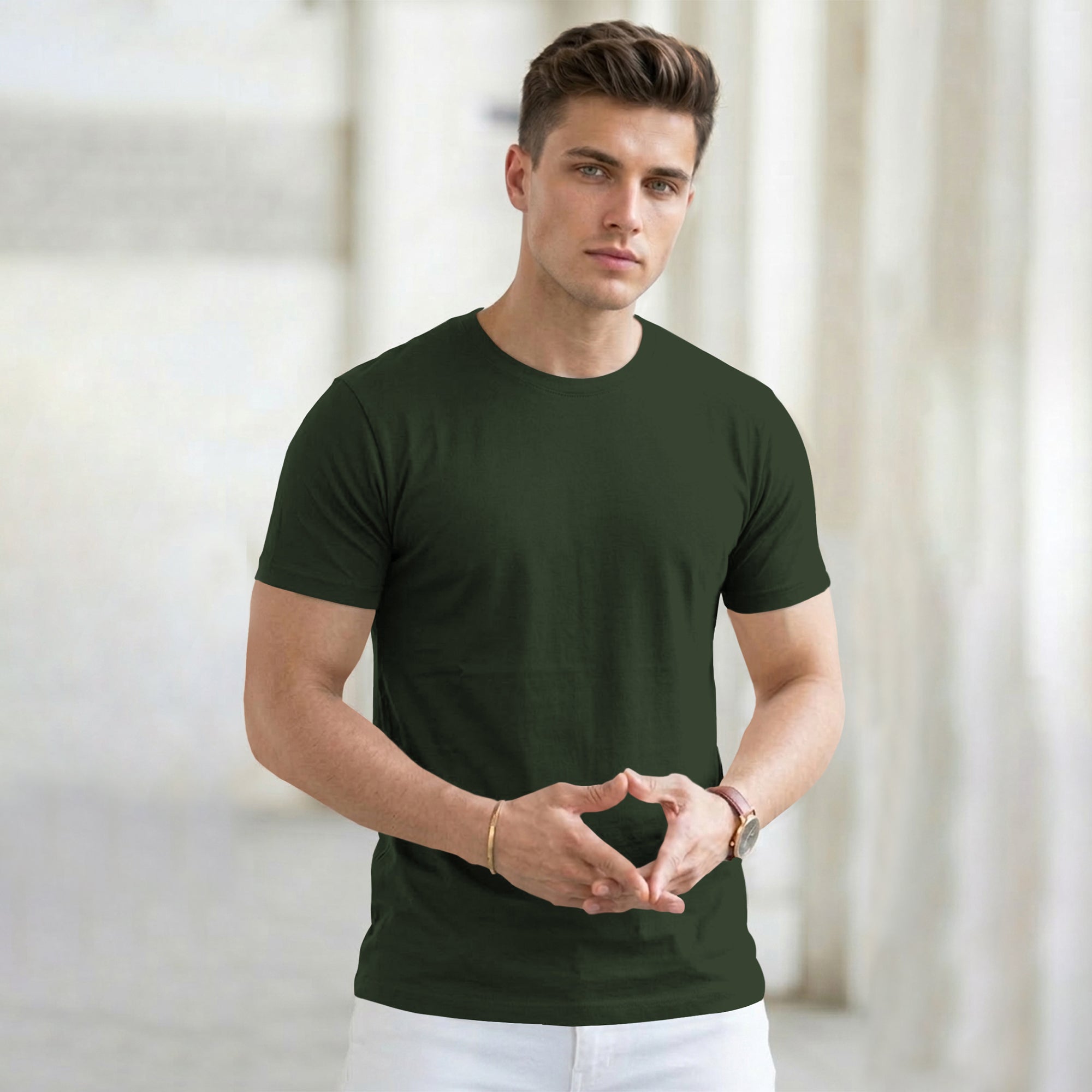 Olive Green T-shirts For Men
