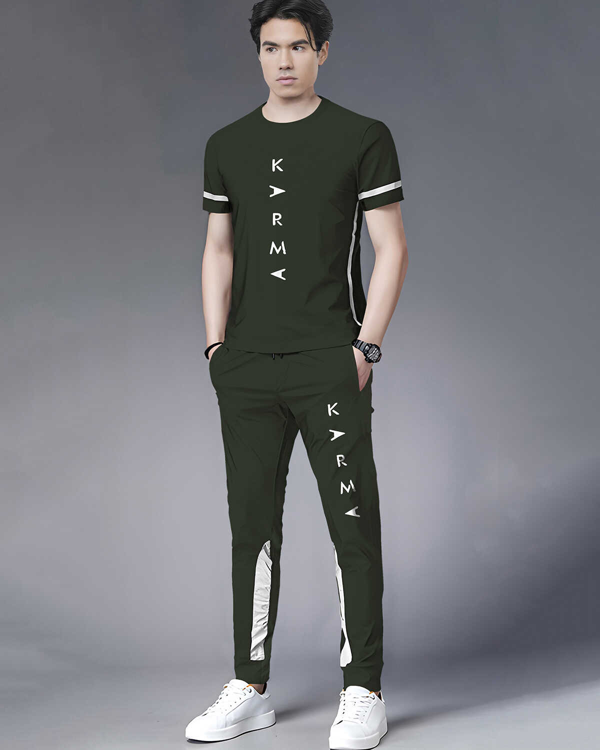 Out Fit Sets For Men Printed Tshirt & Printed Trackpants 21 Variants