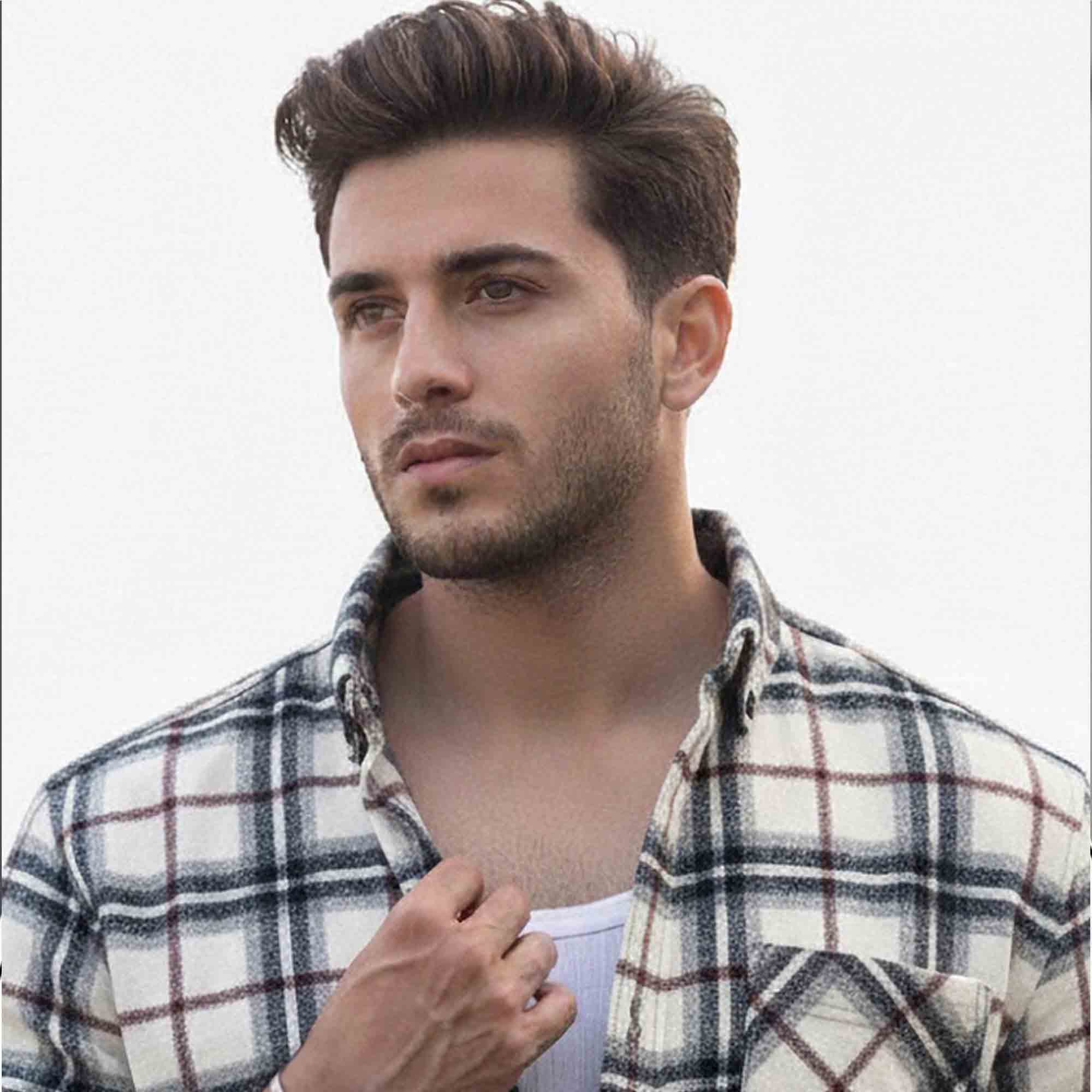 Mens Regular Fit Cotton Checked Shirt White & Black