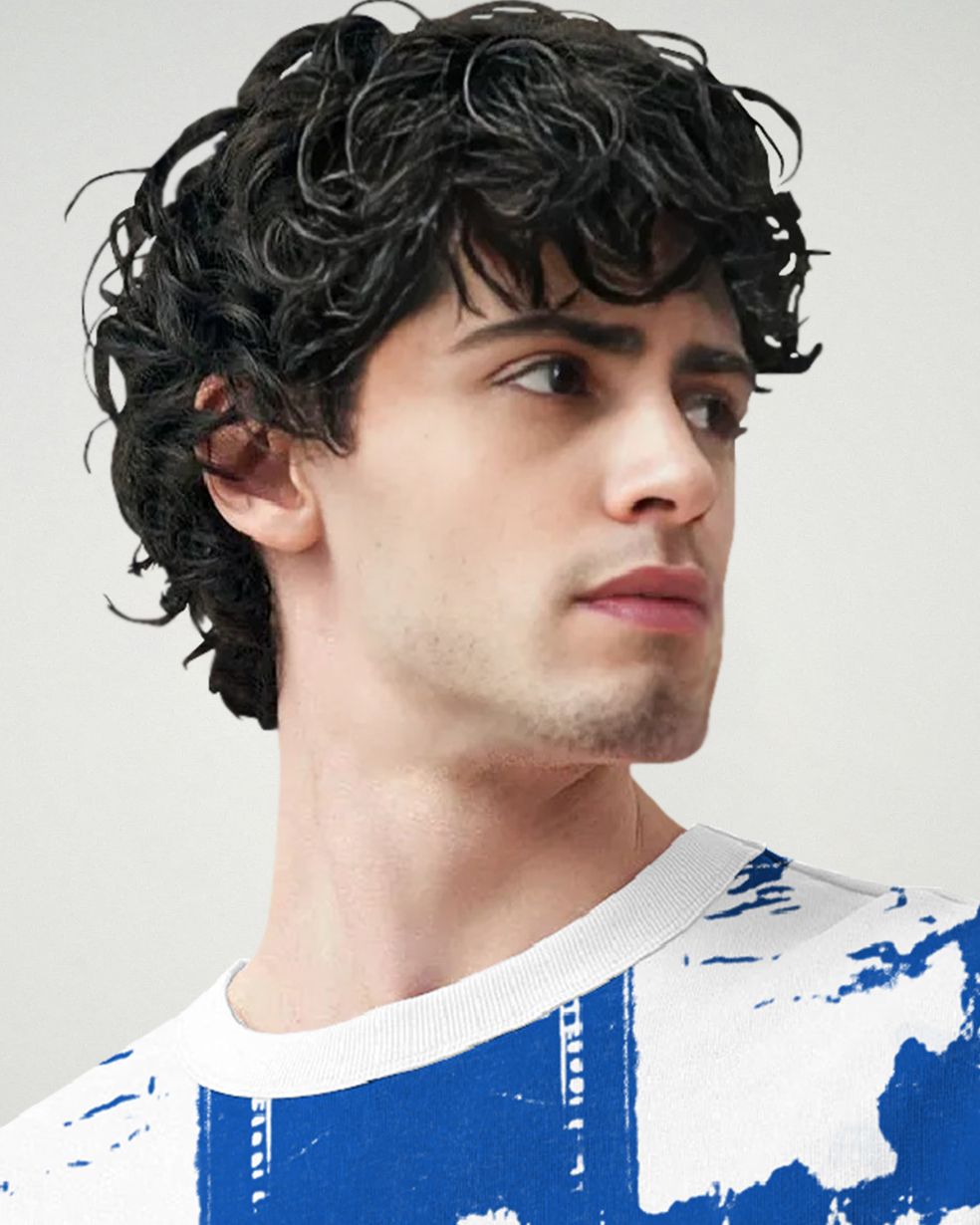 (Pack Of 2) Men Printed Oversized White T-shirts