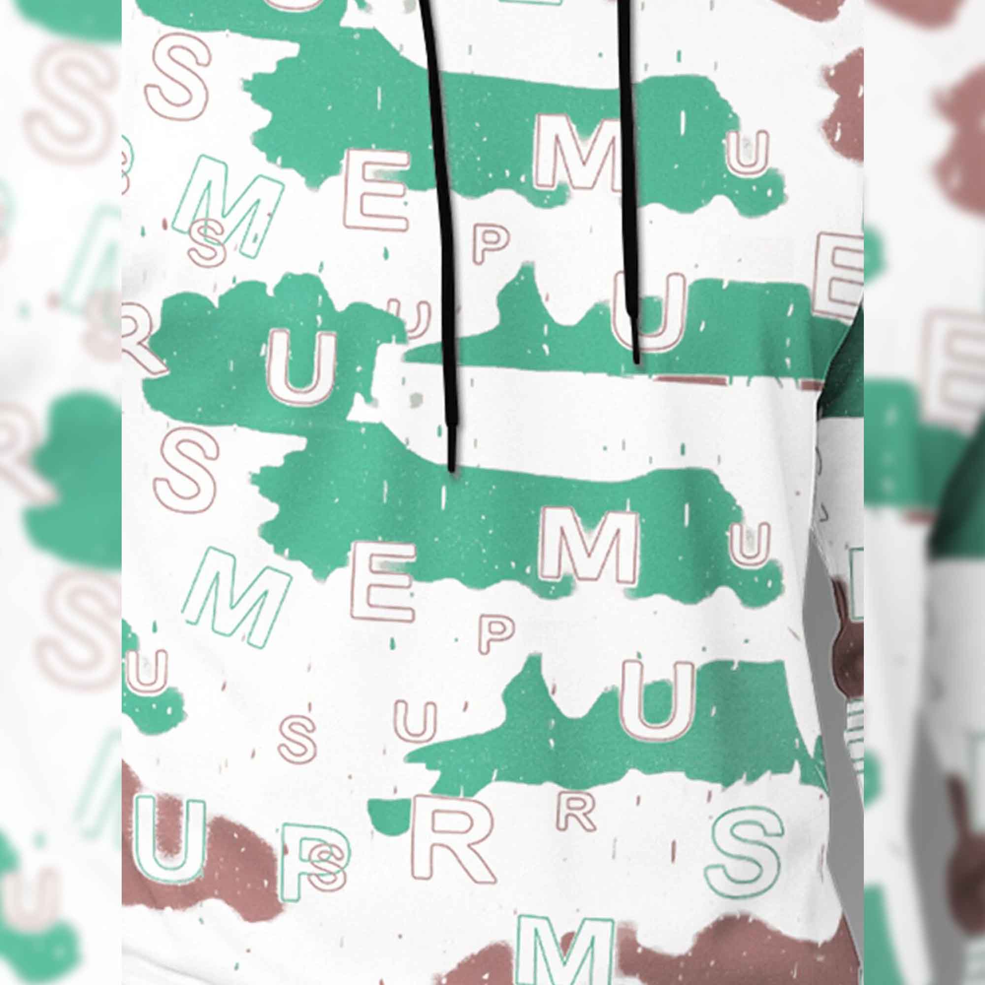 Men Printed Hooded Full Sleeve Casual T-shirt White