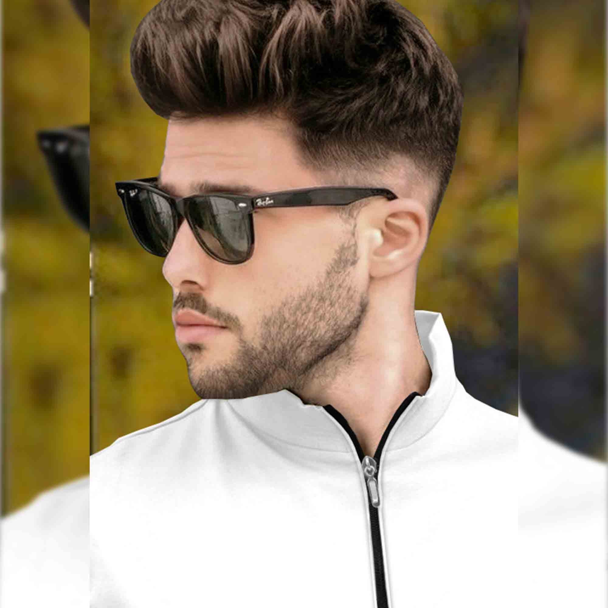 Men White Half Sleeve High Neck Quarter Zip T-Shirt