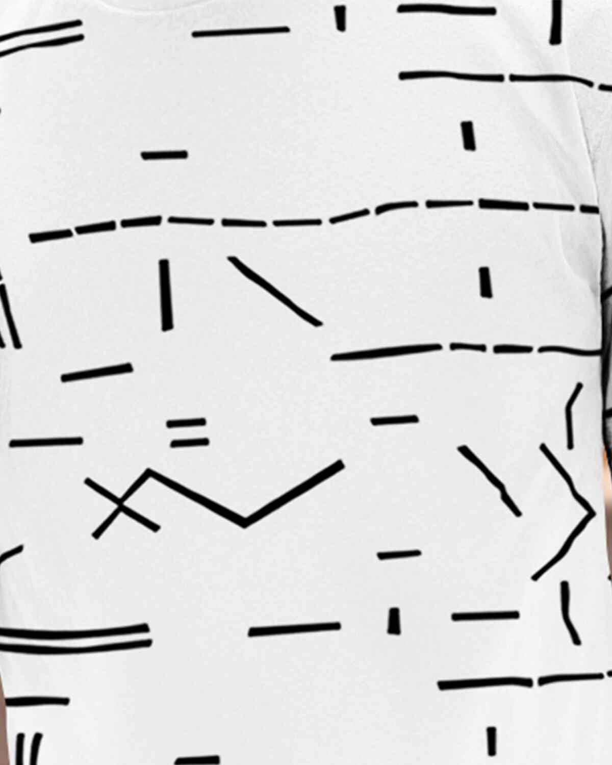 Boys Full Sleeve White Printed T-shirt