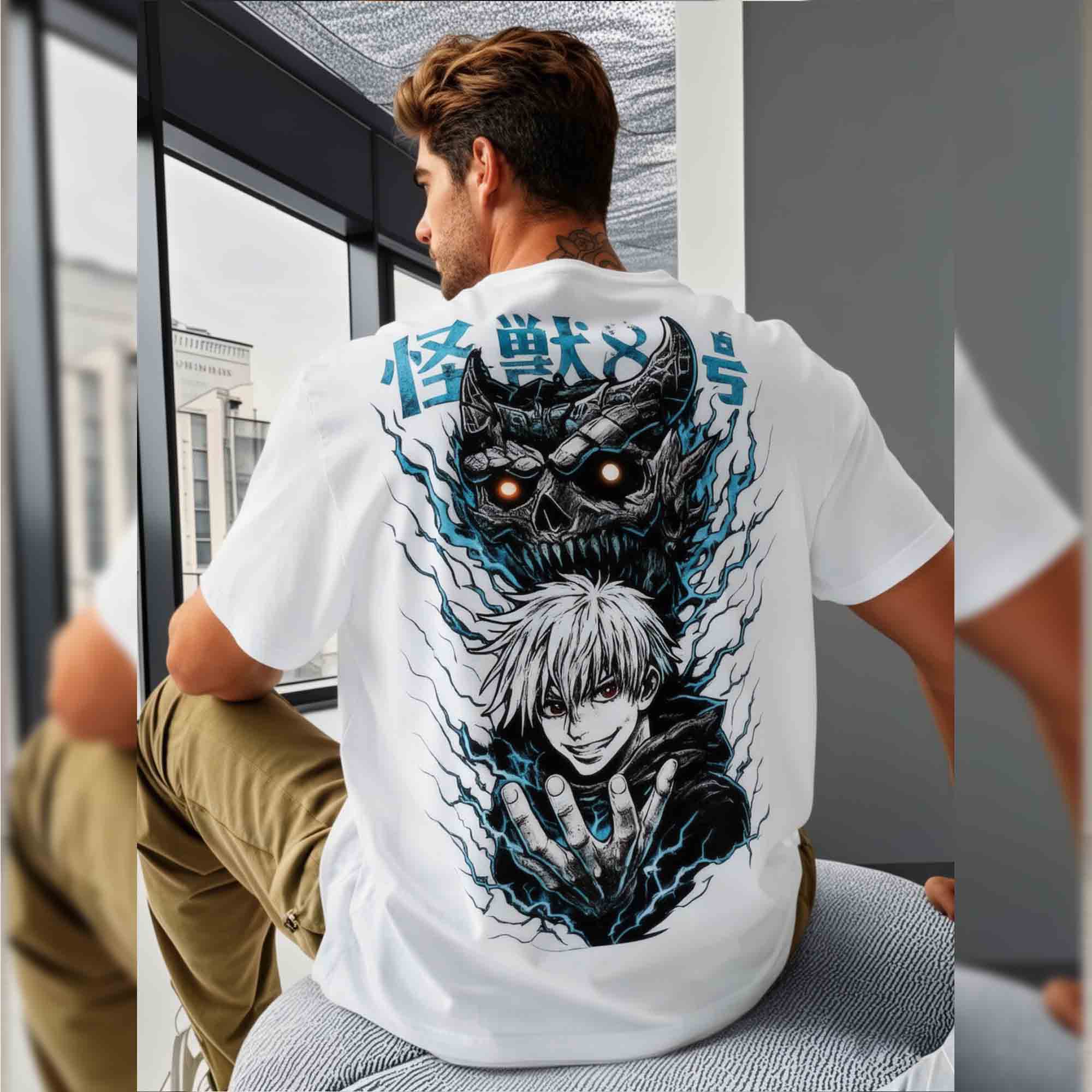 Anime Graphic Design Back Printed Oversized Tshirts