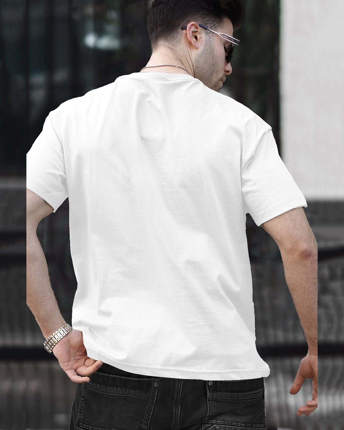 (Pack Of 1) Men Half Sleeve Round Neck Plain White T-shirt
