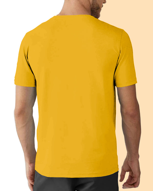 Yellow & Black Half Sleeve Reversible T-Shirt (Pack of 1)