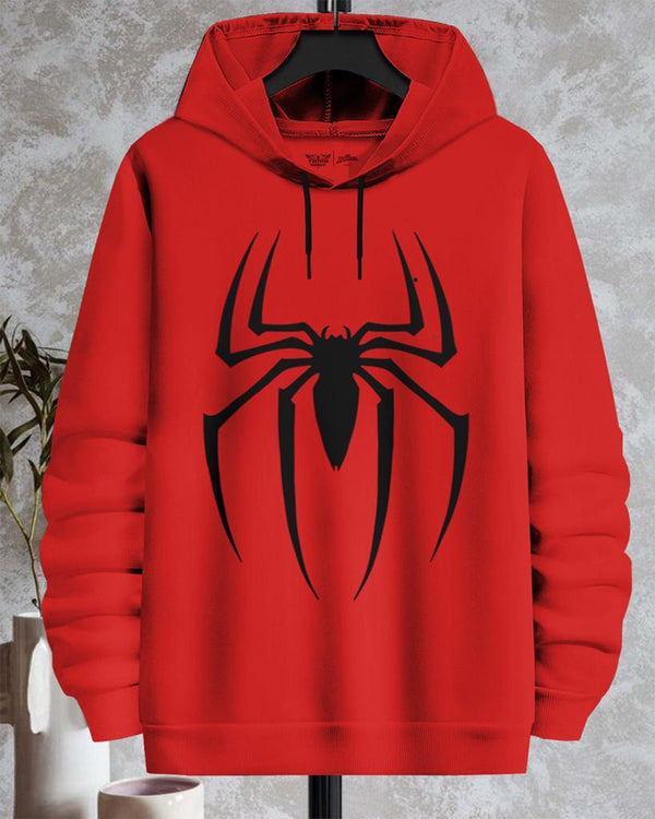 spiderman hoodie red sweatshirt for men front view
