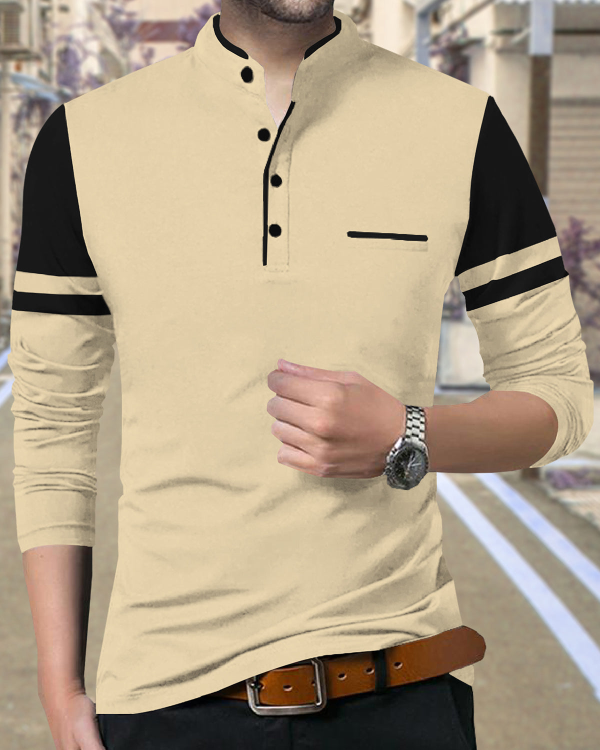 Full sleeves collar t-shirt online india Clearance