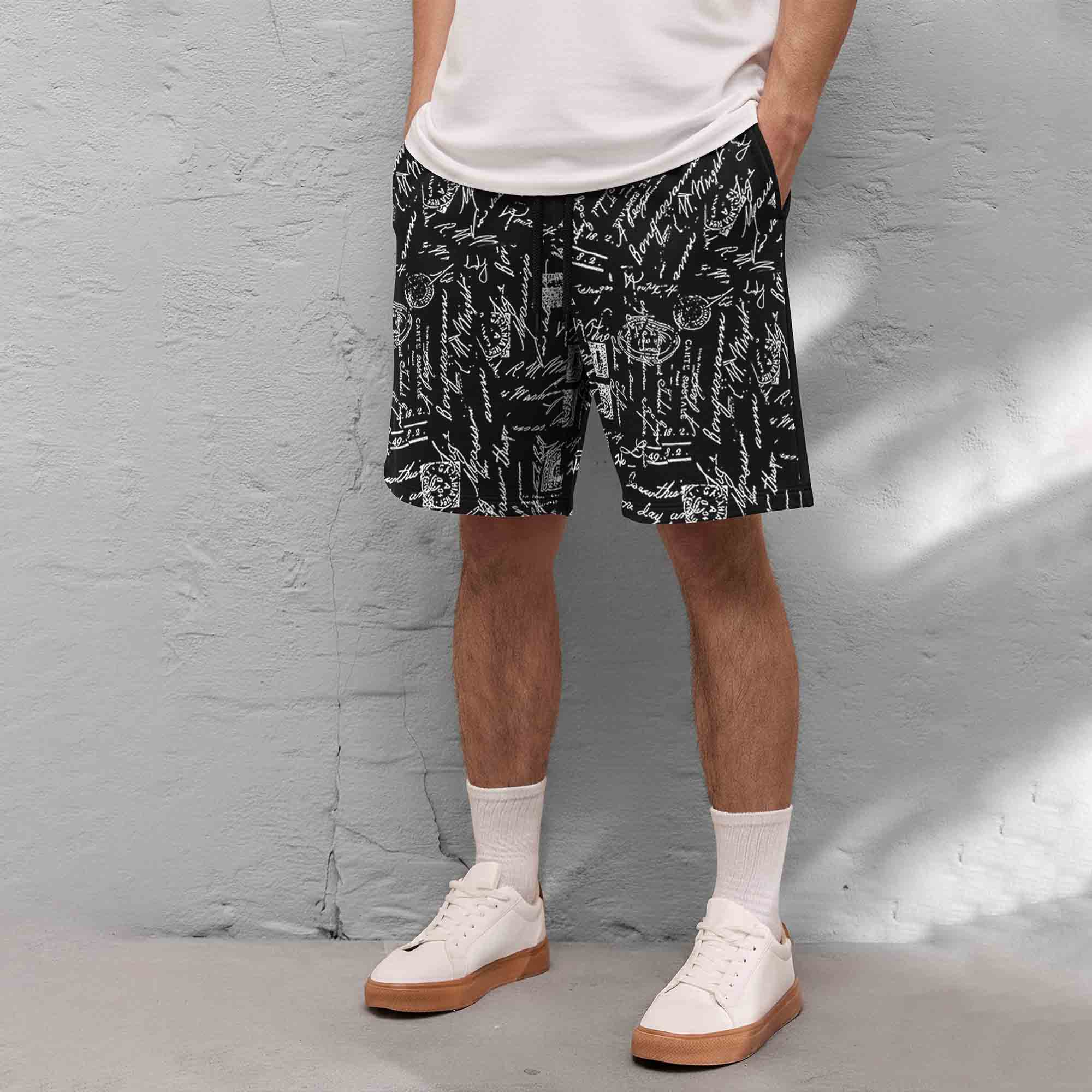 Men All Over Printed Short Black