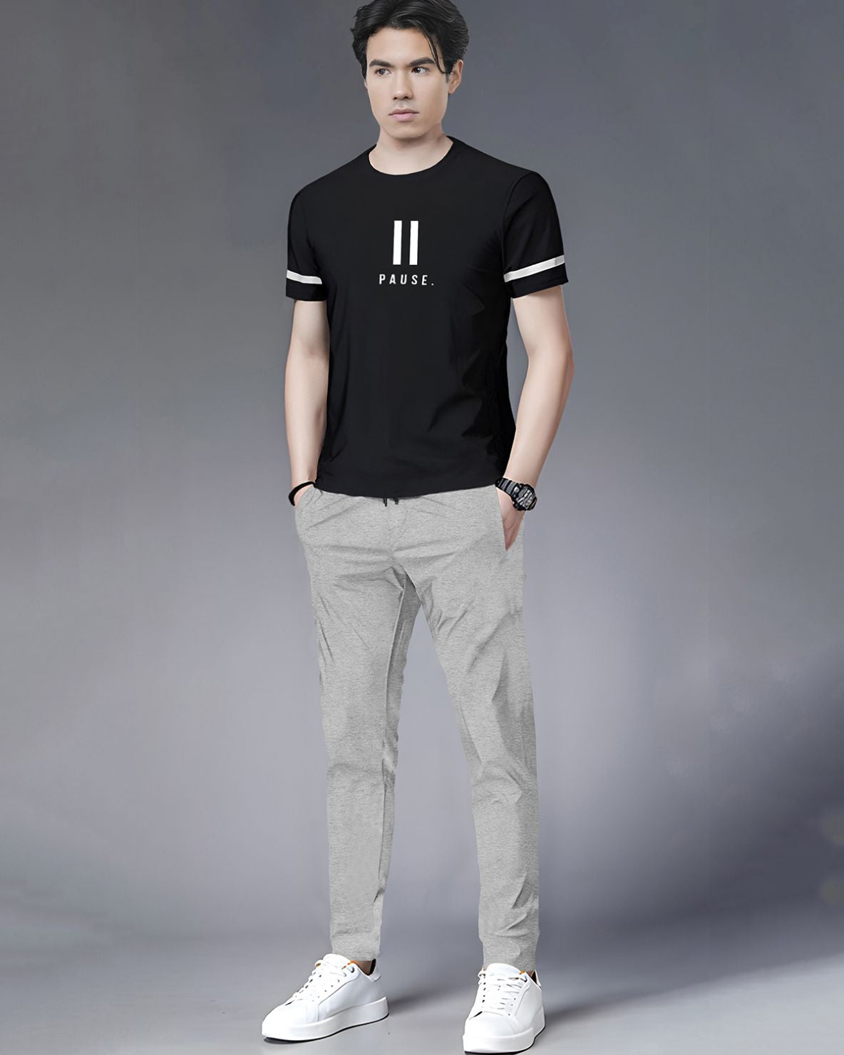 Half Sleeve Printed TShirts & Track pants Matching Outfit Set