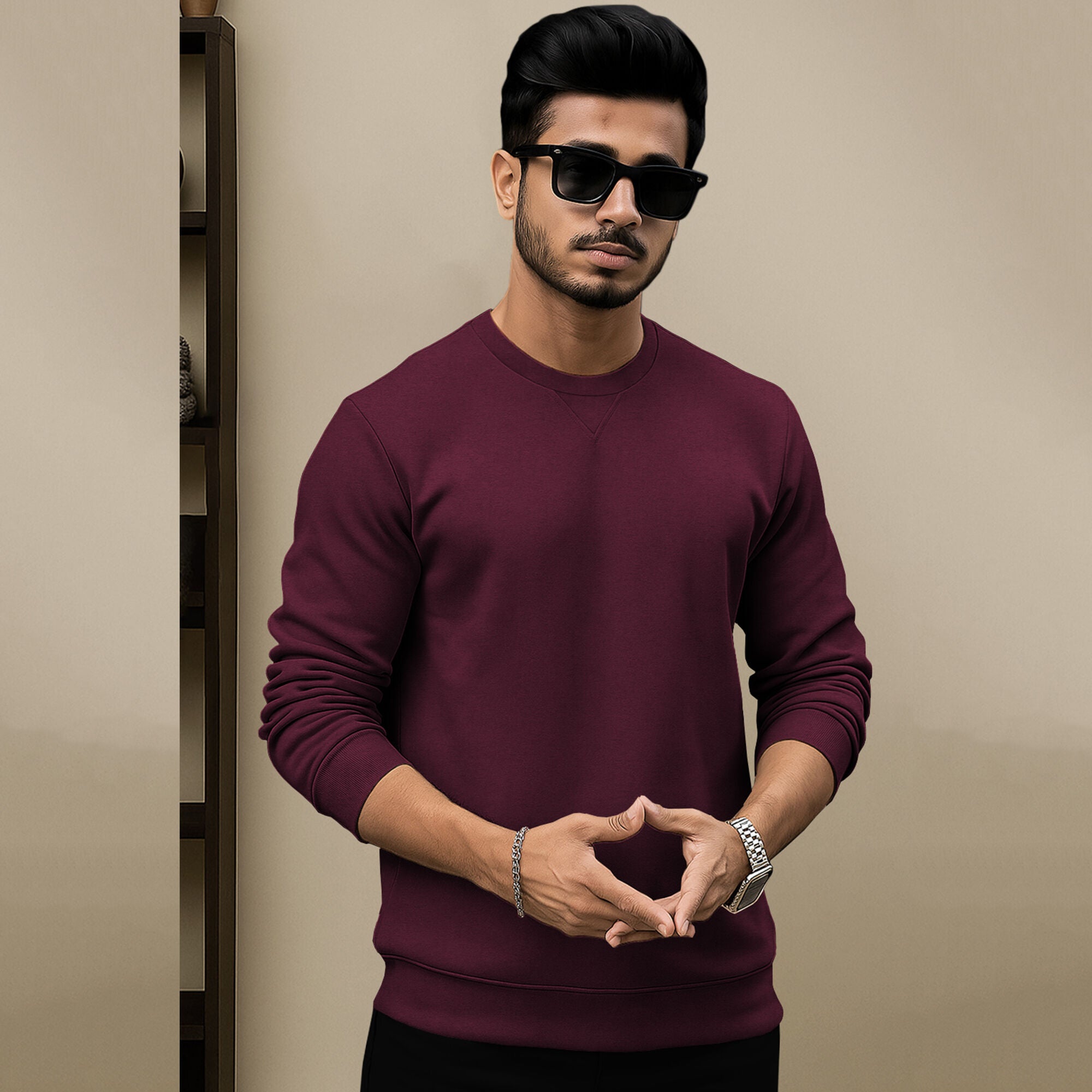 Men Solid Colors Round Neck Sweatshirts Variants – TRIPR