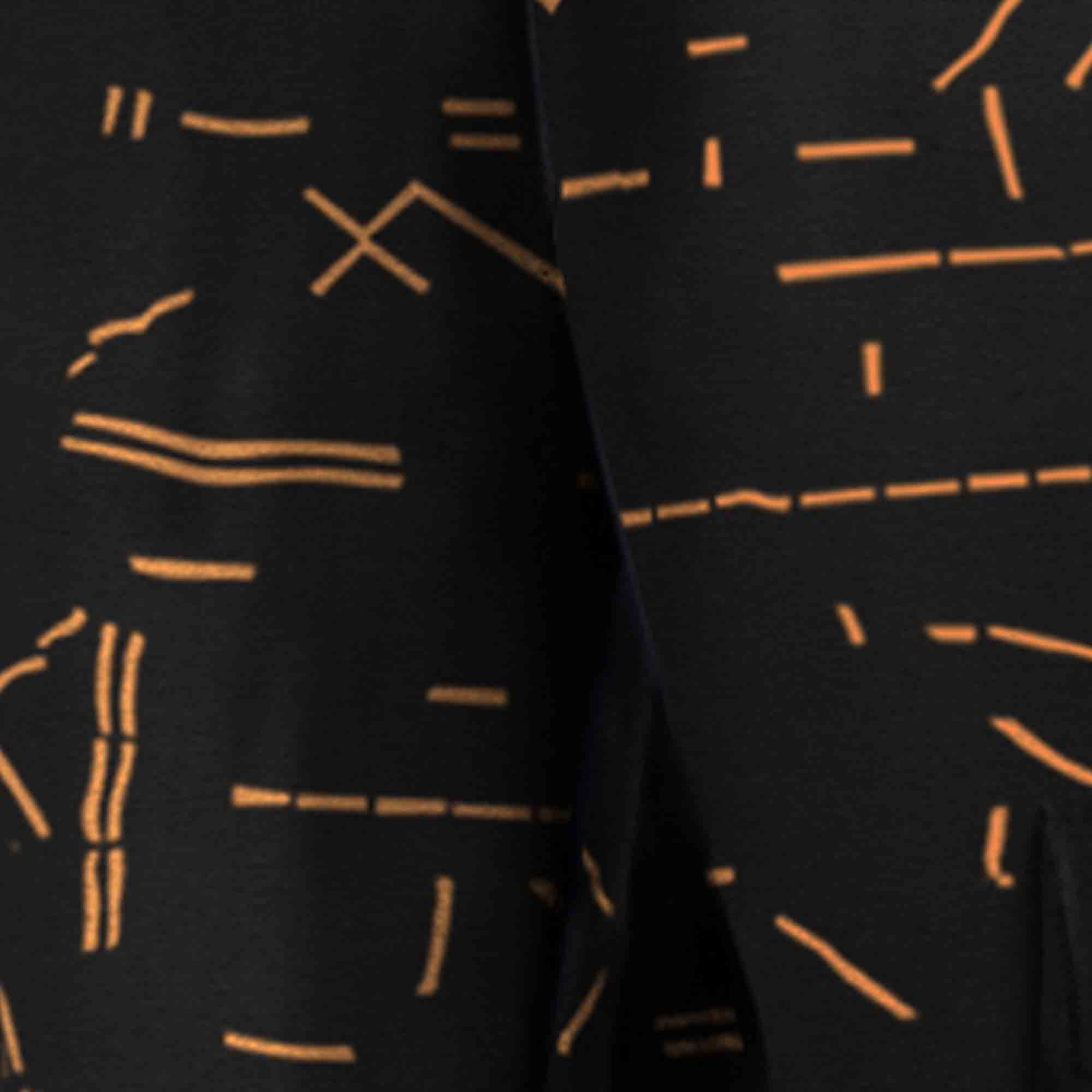 Mens Multi Pockets All Over Printed Baggy fit Black Oversized Cargo Jogger