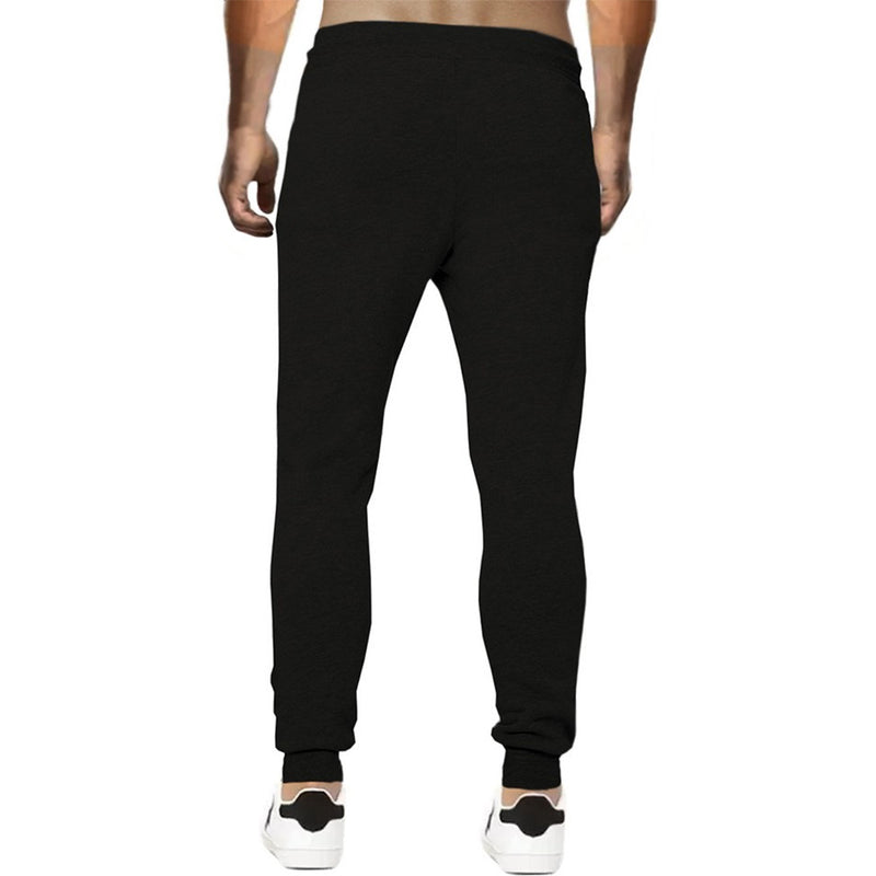 Graphic Printed Men Black Yellow Cuffed Track Pant