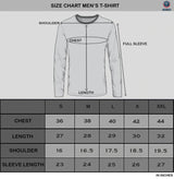 size chart of mandarin collar men's tshirt from TRIPR INDIA website