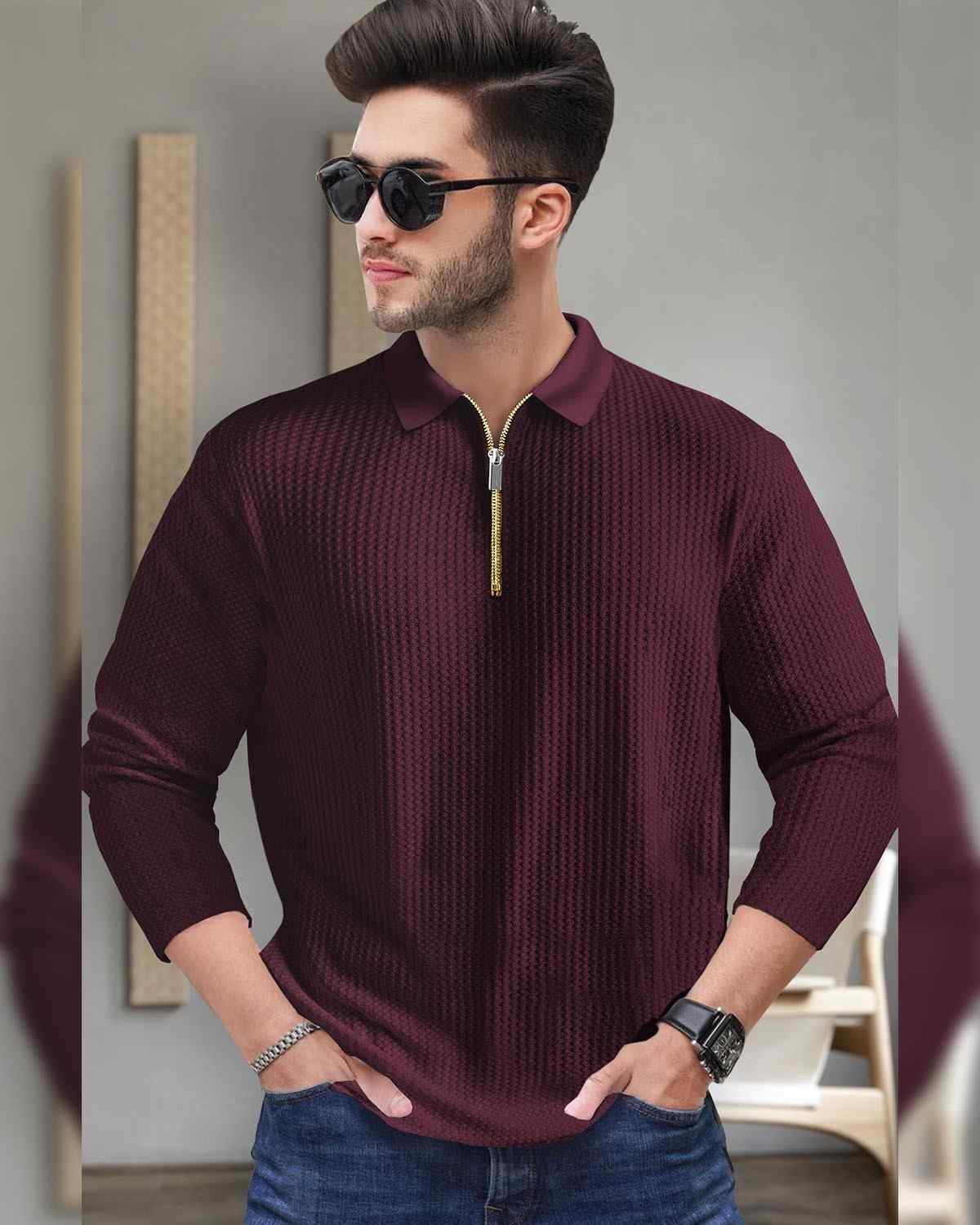 plain solid formal polo collar tshirts for men