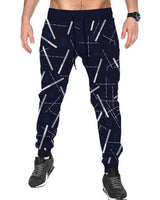 Printed Men Navy Track Pants