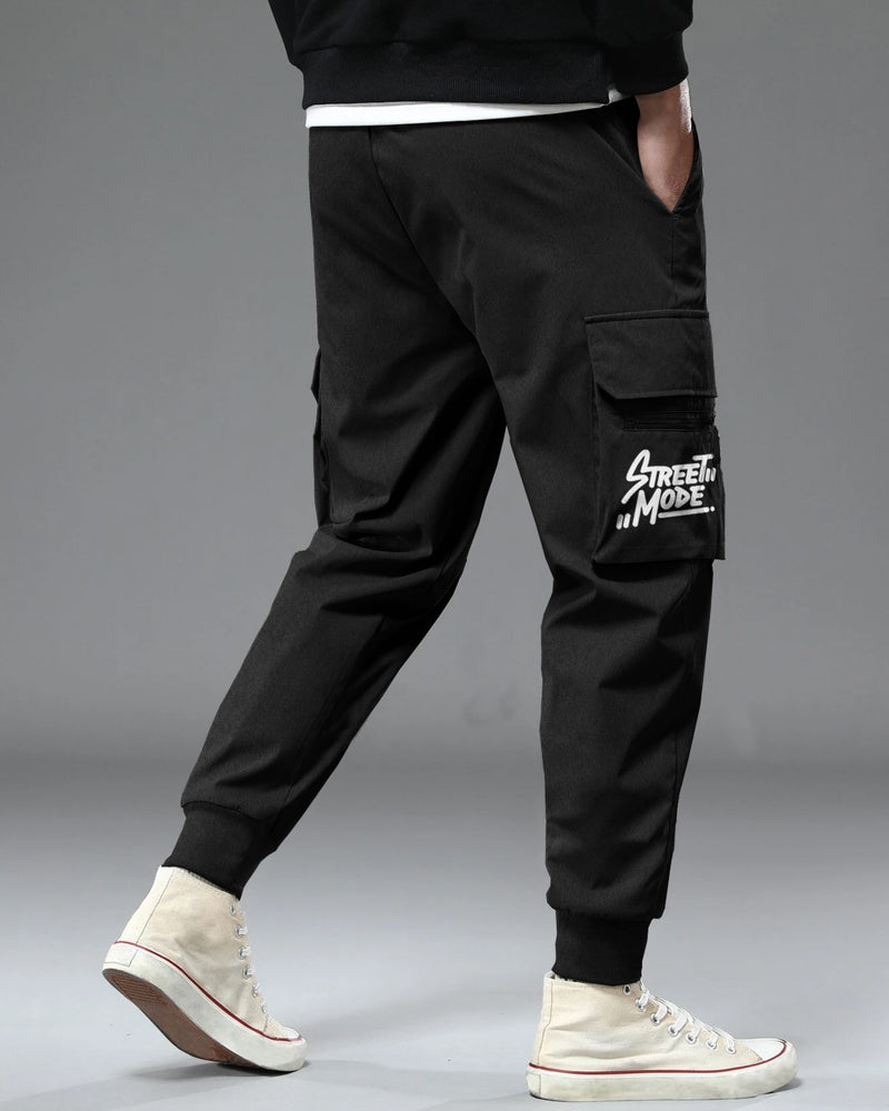 Black High Rise Strap Cargo Pants | Hot Topic