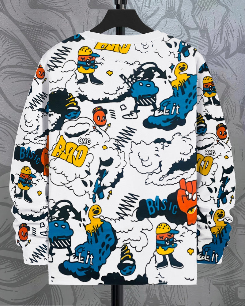 Boys Full Sleeve Cartoon Printed T-shirt