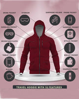 Full Sleeve Unisex Travel Hoodie Jackets