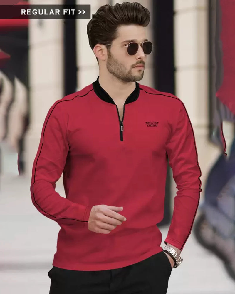 TRACKSUIT - MEN FULL SLEEVE T-SHIRT RED | BLACK TRACKPANT