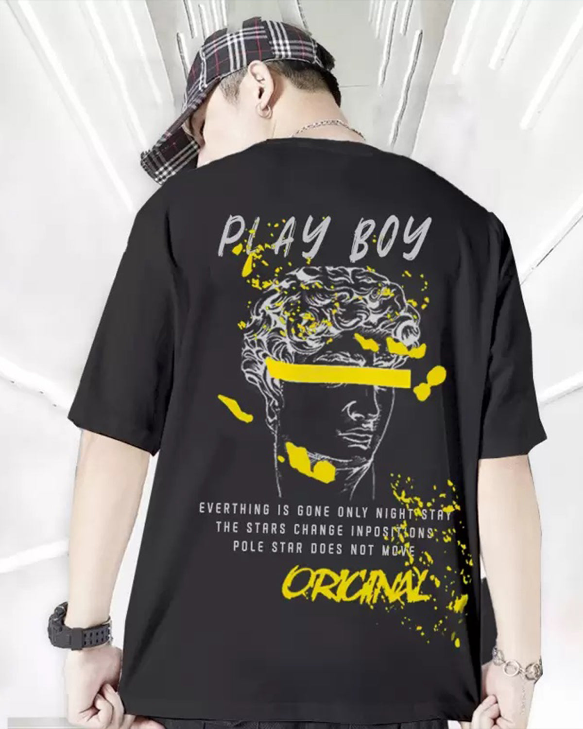 Buy Drop Shoulder Tshirt For Men Online Playboy Printed TRIPR