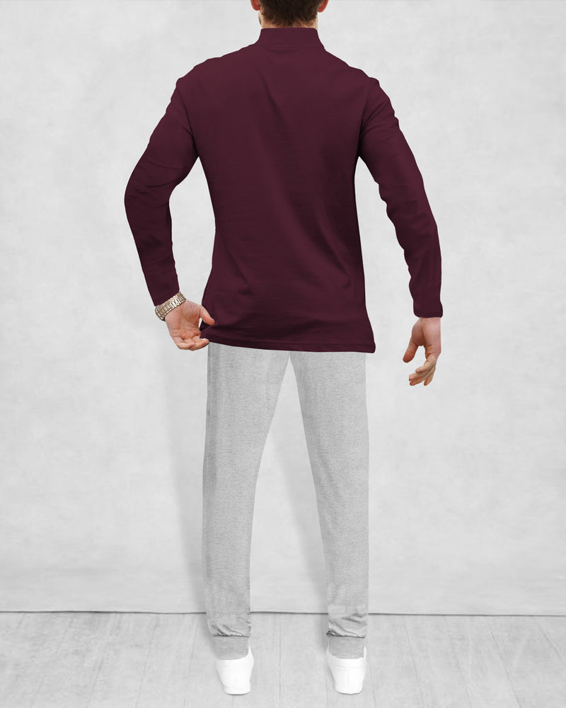 mens tracksuit MAROON-GREY