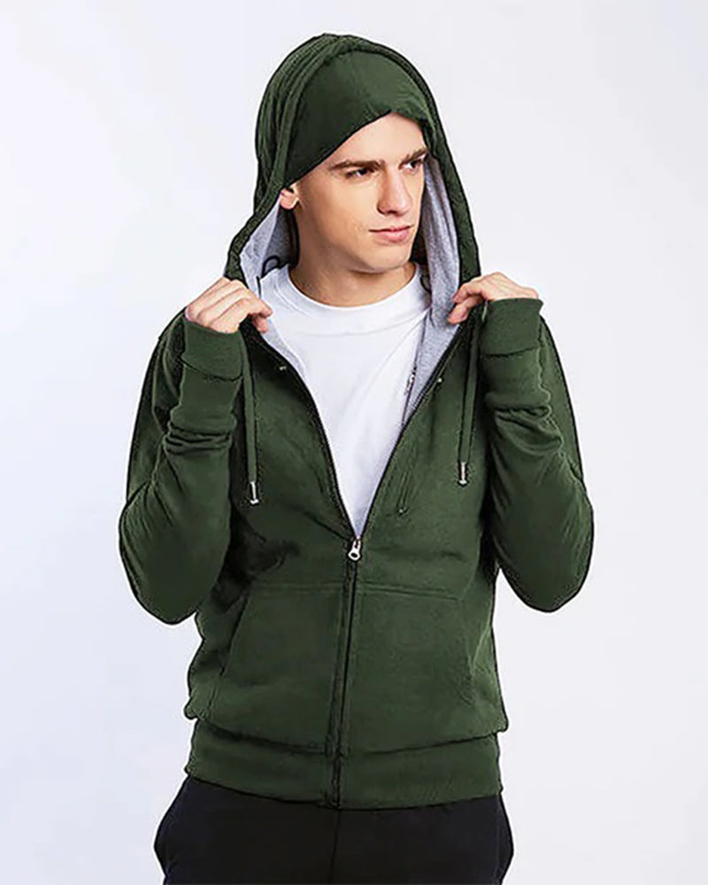 Men Casual Zipper Sweatshirt Hoodies Sports Pullover Hooded Jacket Zipper  Coat | Jackets, Mens outfits, Zipper coats