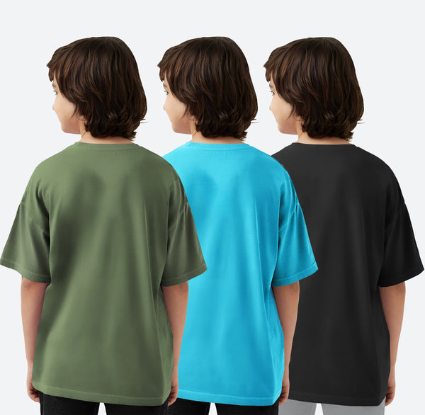 Boys Flap Pocket Typography Round Neck Half Sleeve T-Shirt